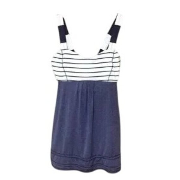 Lululemon Run Back on Track Blue Stripe Tank Top - Picture 3 of 6